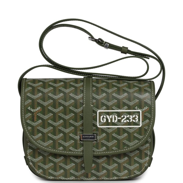Goyard Goyard Goyardine Khaki Belvedere PM Palladium Hardware