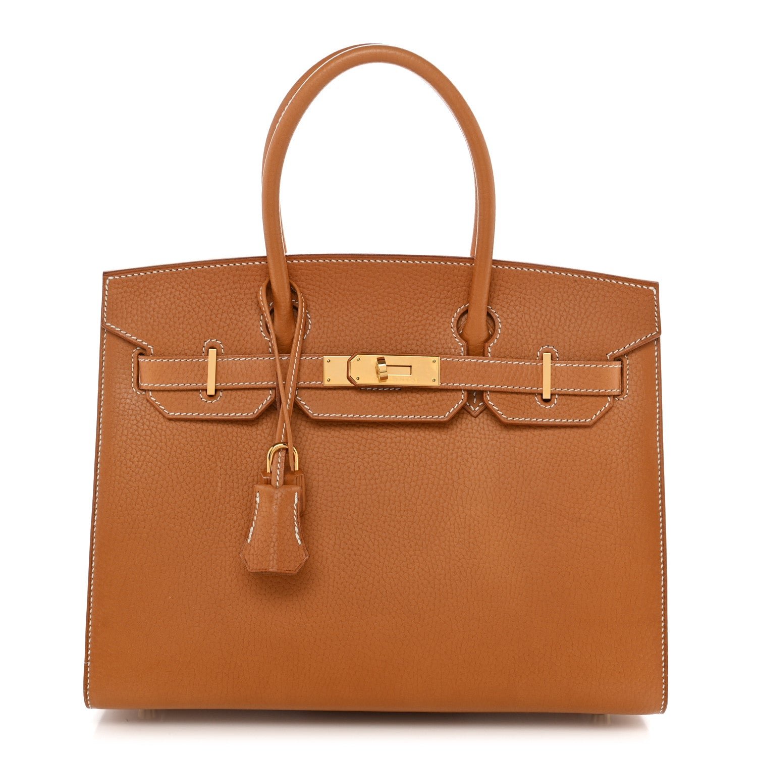 Hermes Vache Naturelle Grainee Birkin Sellier 30 Natural Sable