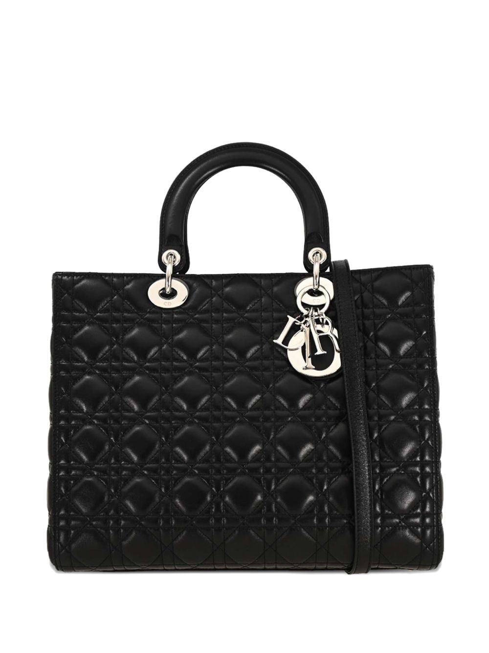 2002large Lady Dior Cannage tote bag