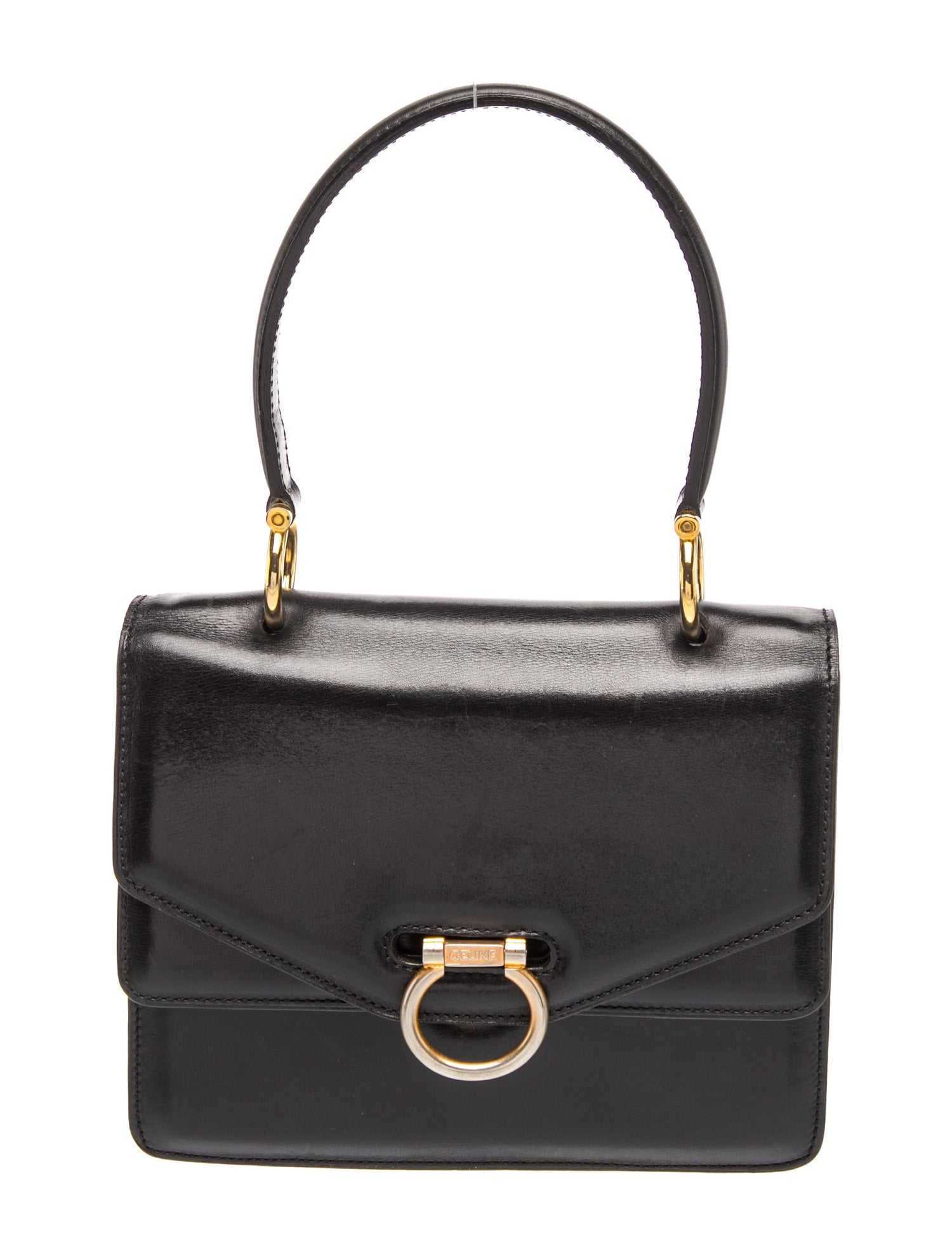 Celine Leather Top Handle Bag Vintage