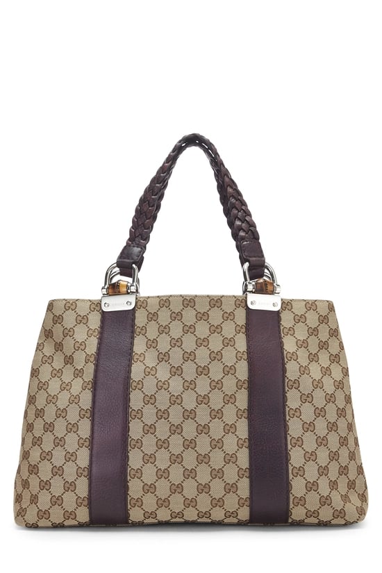 Original GG Canvas Bamboo Bar Tote