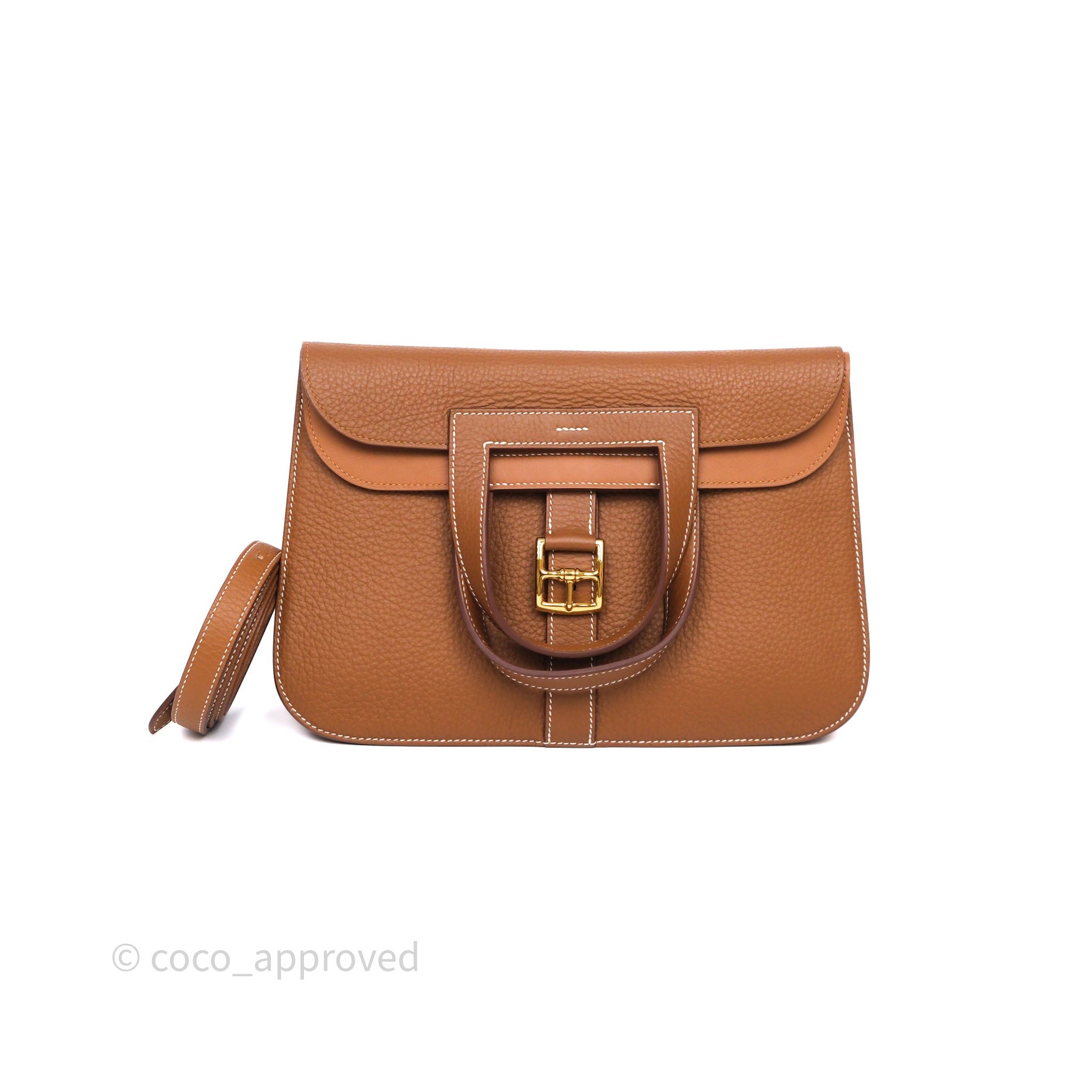 Hermès Halzan 31 Gold 37 Clemence Gold Hardware