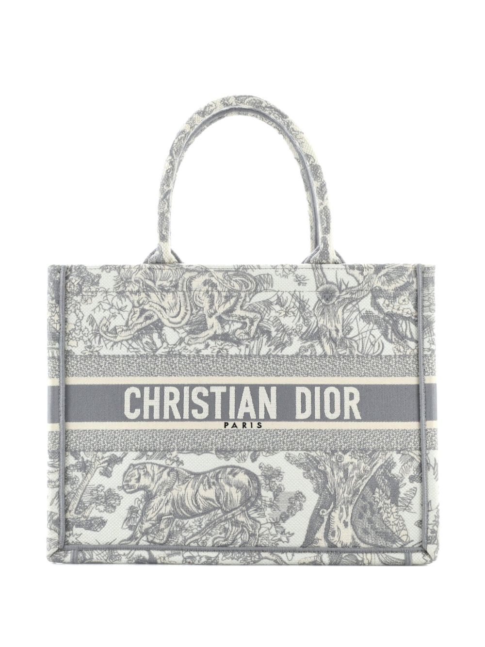 Book Embroidered Canvas Medium tote bag