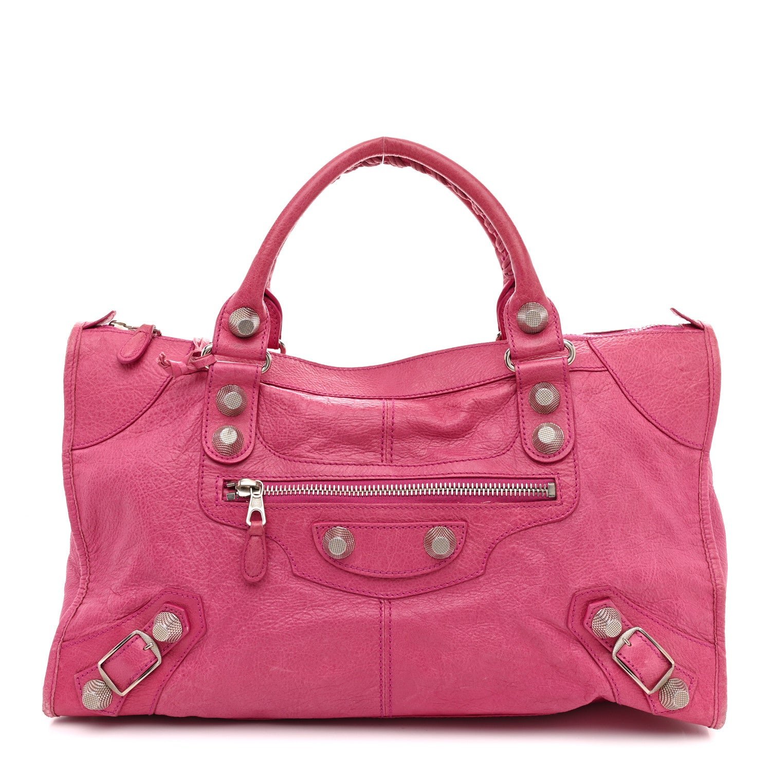 Balenciaga Agneau Giant 21 Silver Hardware Work Cyclamen Fucsia