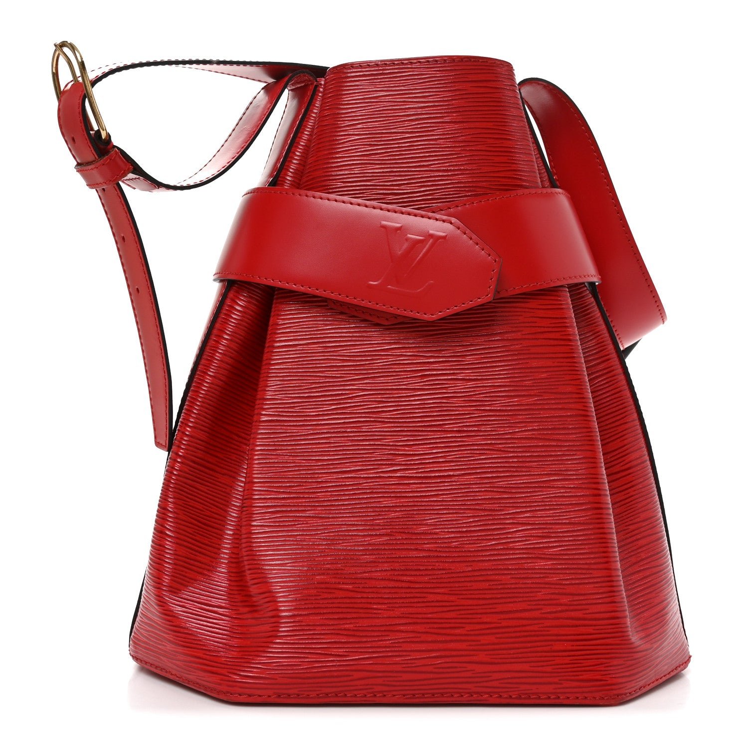 Louis Vuitton Epi Sac D'epaule Castillan Red