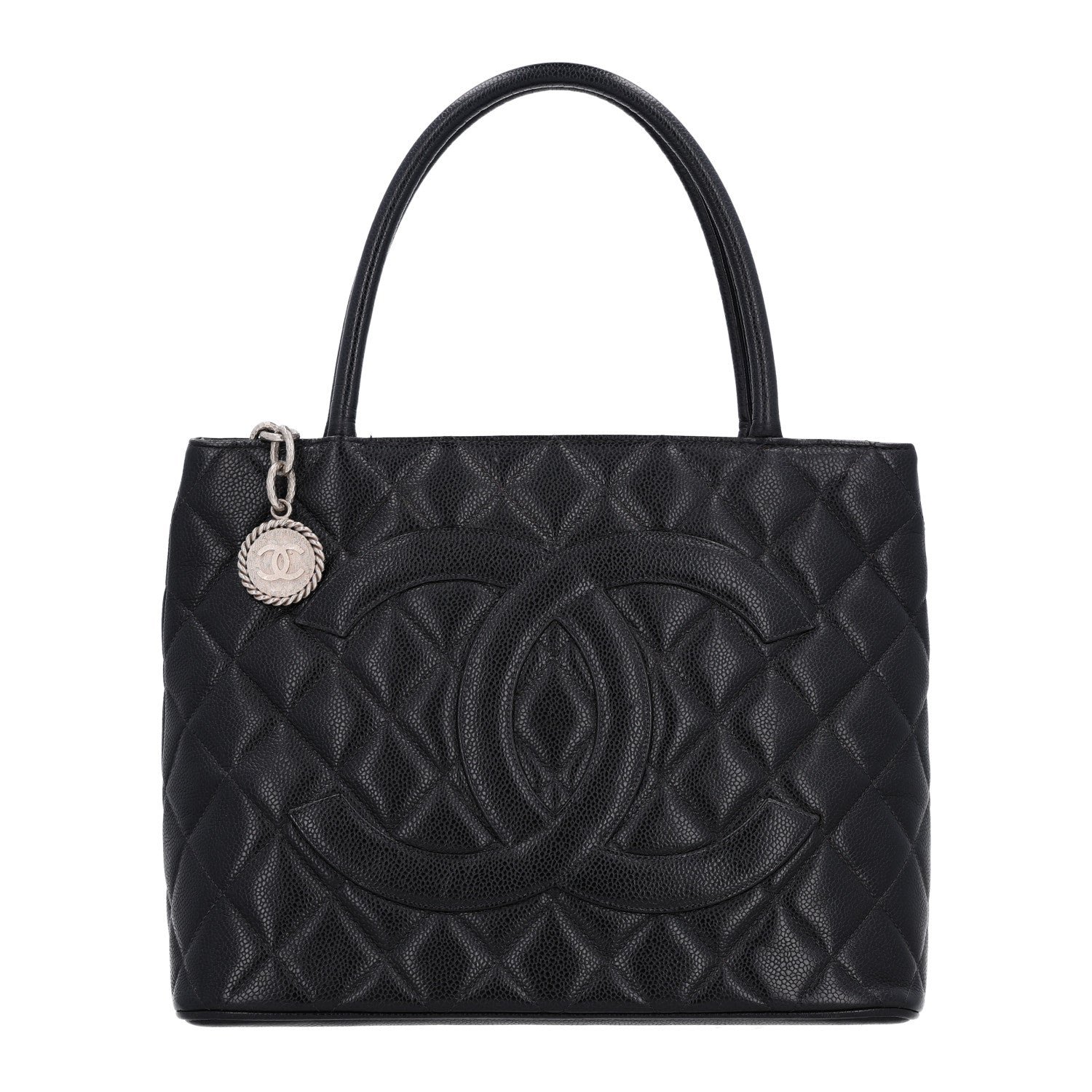 Chanel Caviar Quilted Medallion Tote Black