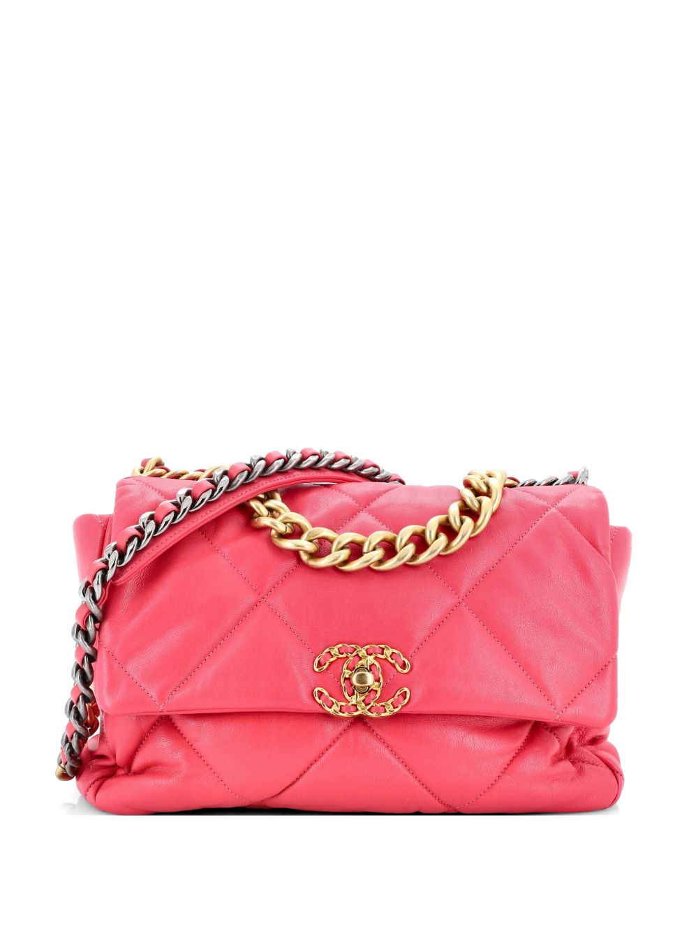 19 Flap Bag Quilted Leather Large crossbody bag