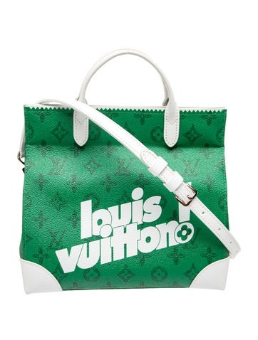 Monogram green coated canvas Litter Bag PM