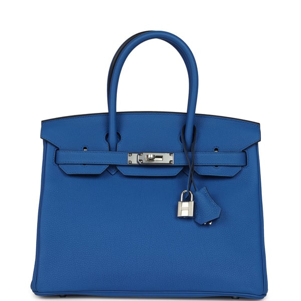Hermes Hermes Birkin 30 Bleu Zellige Togo Palladium Hardware