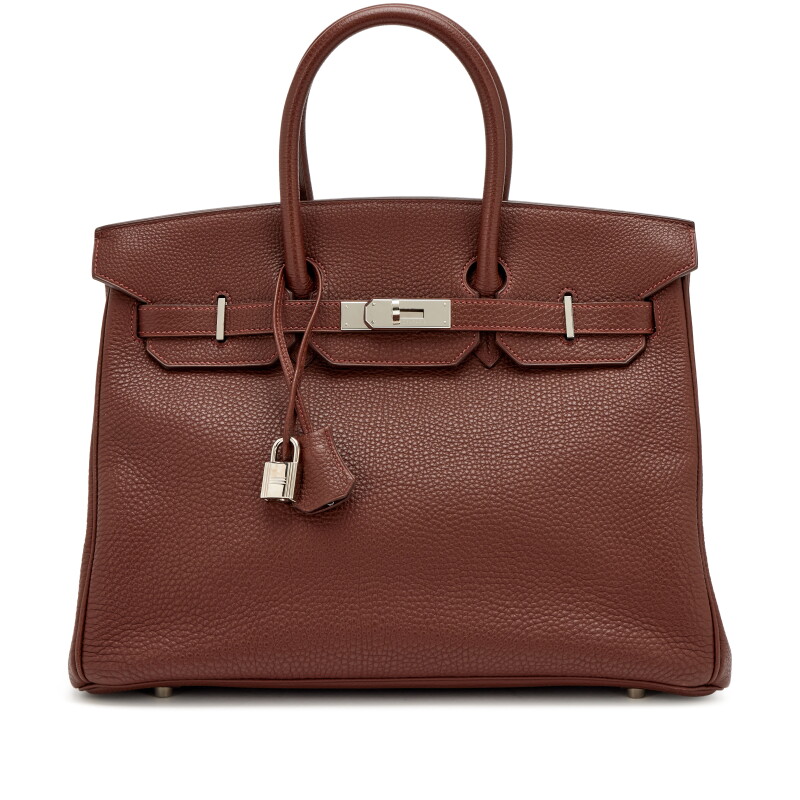 Vintage Havane Togo Birkin 35 Palladium Hardware, 2000