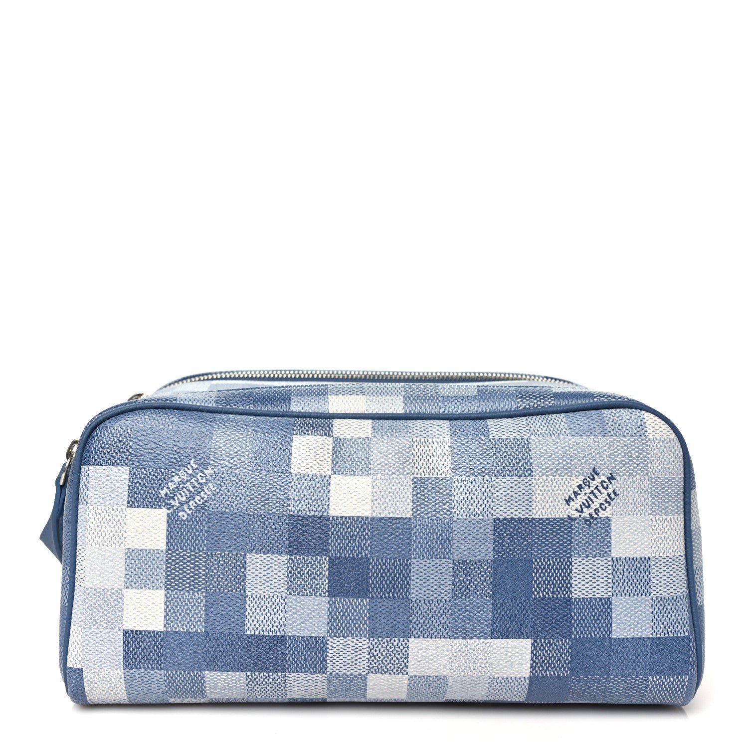 Louis Vuitton Damoflage Dopp Kit Toilet Pouch Denim Blue