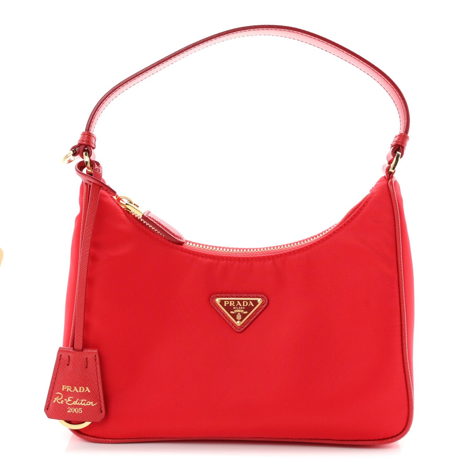 Prada Tessuto Nylon Mini Re-Edition 2000 Bag Rosso