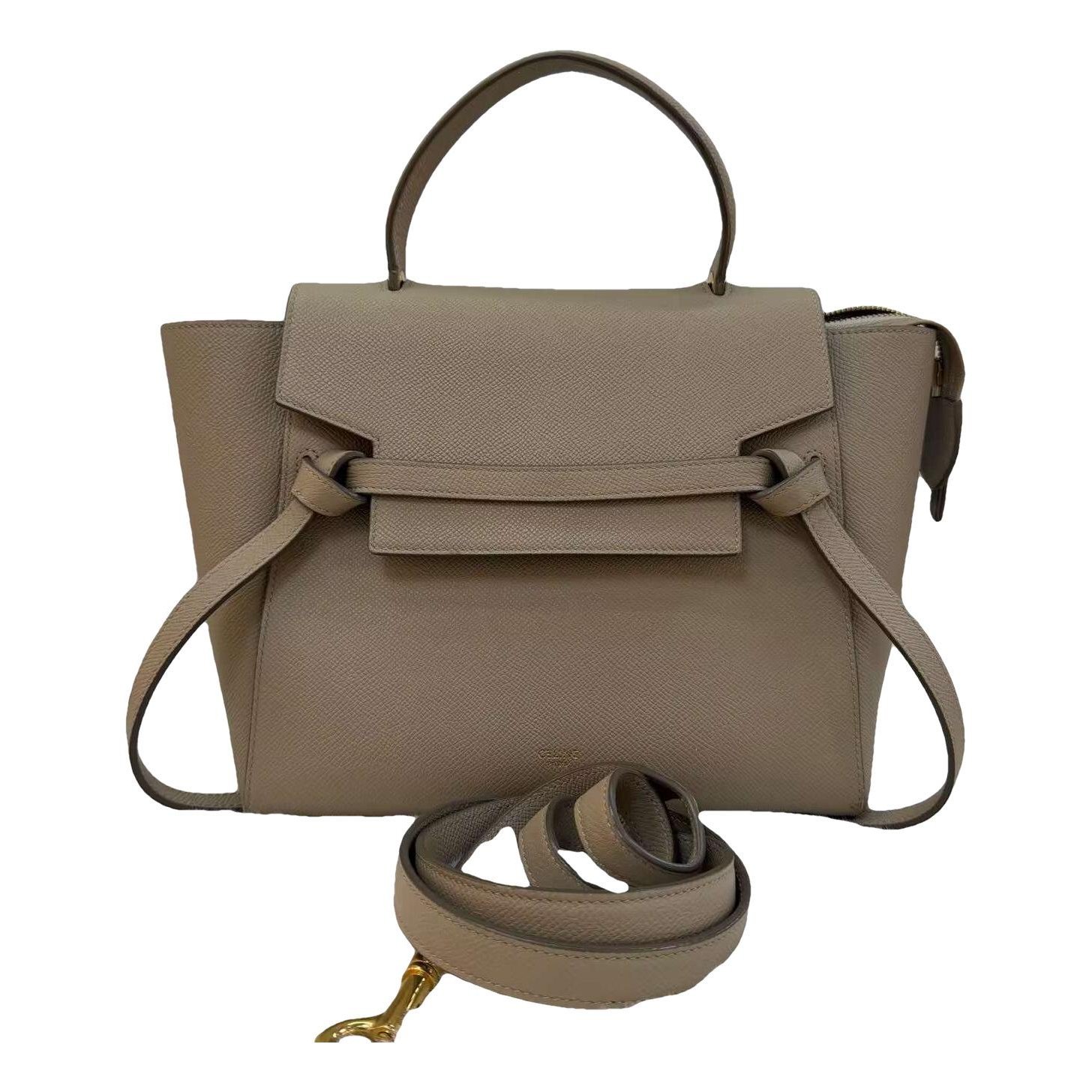 Belt leather handbag