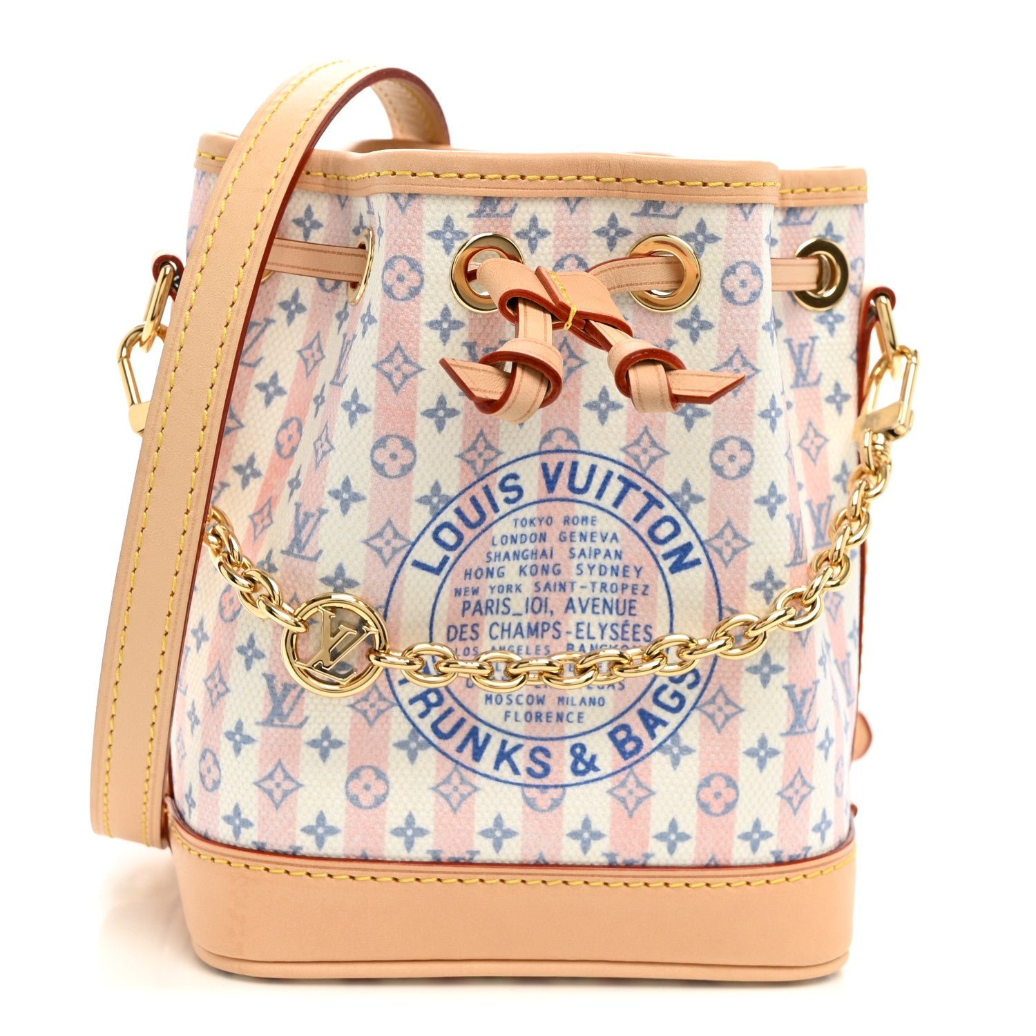 Louis Vuitton Louis Vuitton Minigram LV Stamp Nano Noe Blue