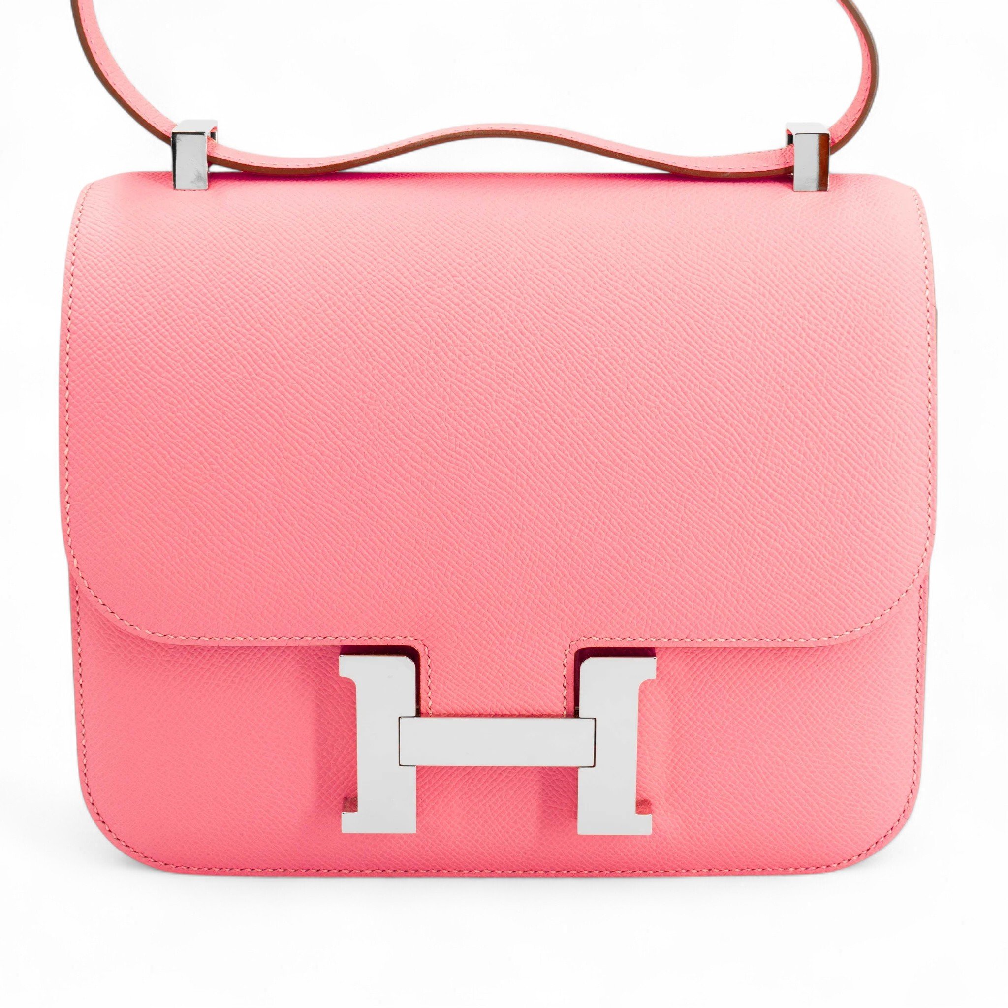 Excellent ( Rank SA ) HERMÈS Constance 24 Rose Confetti (1Q) Epsom Palladium hardware Y (2020)