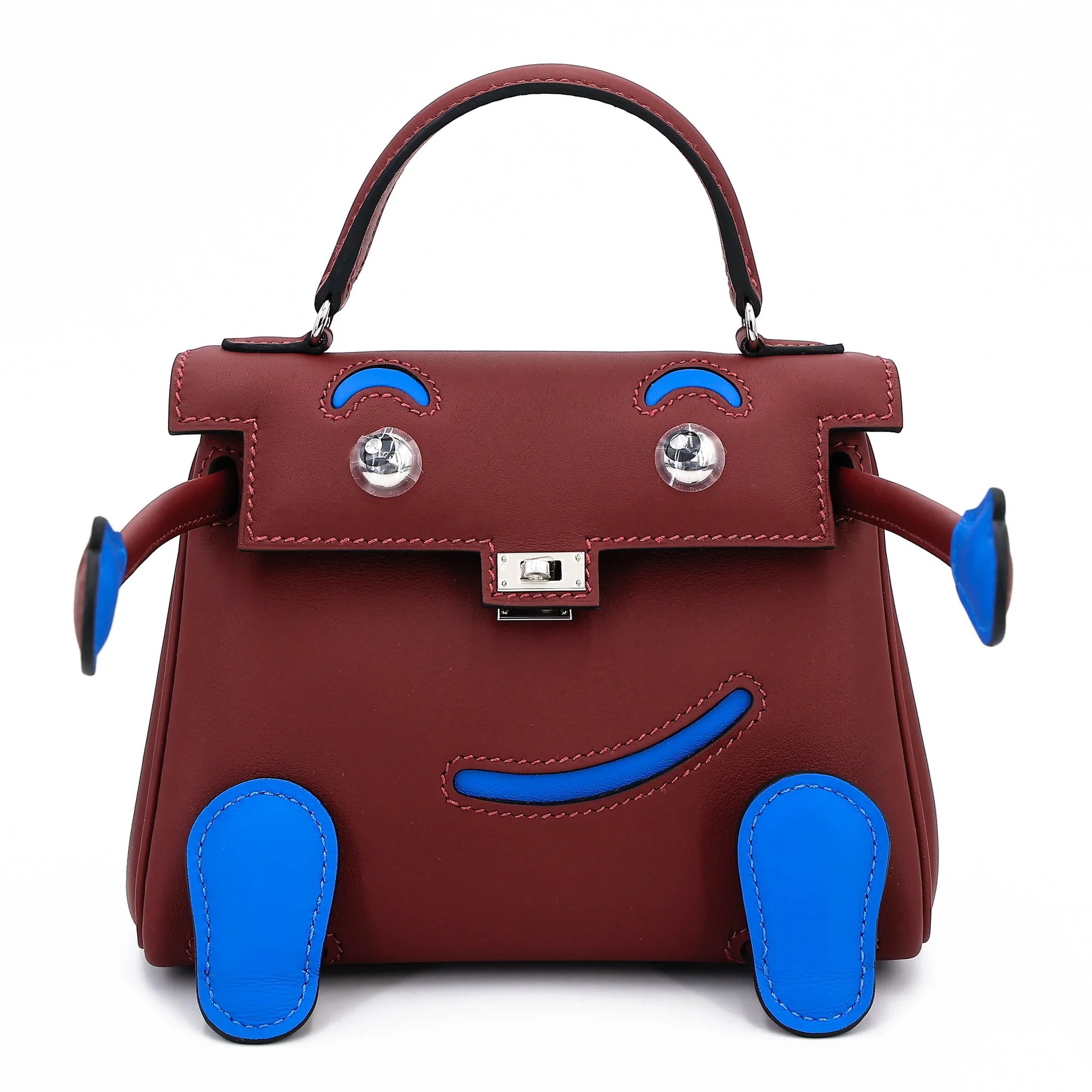 Brand New ( Rank N ) HERMÈS Limited Edition Kelly Doll Rouge H (55) Bleu Hydra (T7) Swift Palladium hardware G (2026)