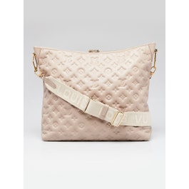 Louis Vuitton Galet Monogram Embossed Lambskin Leather Coussin Hobo MM Bag