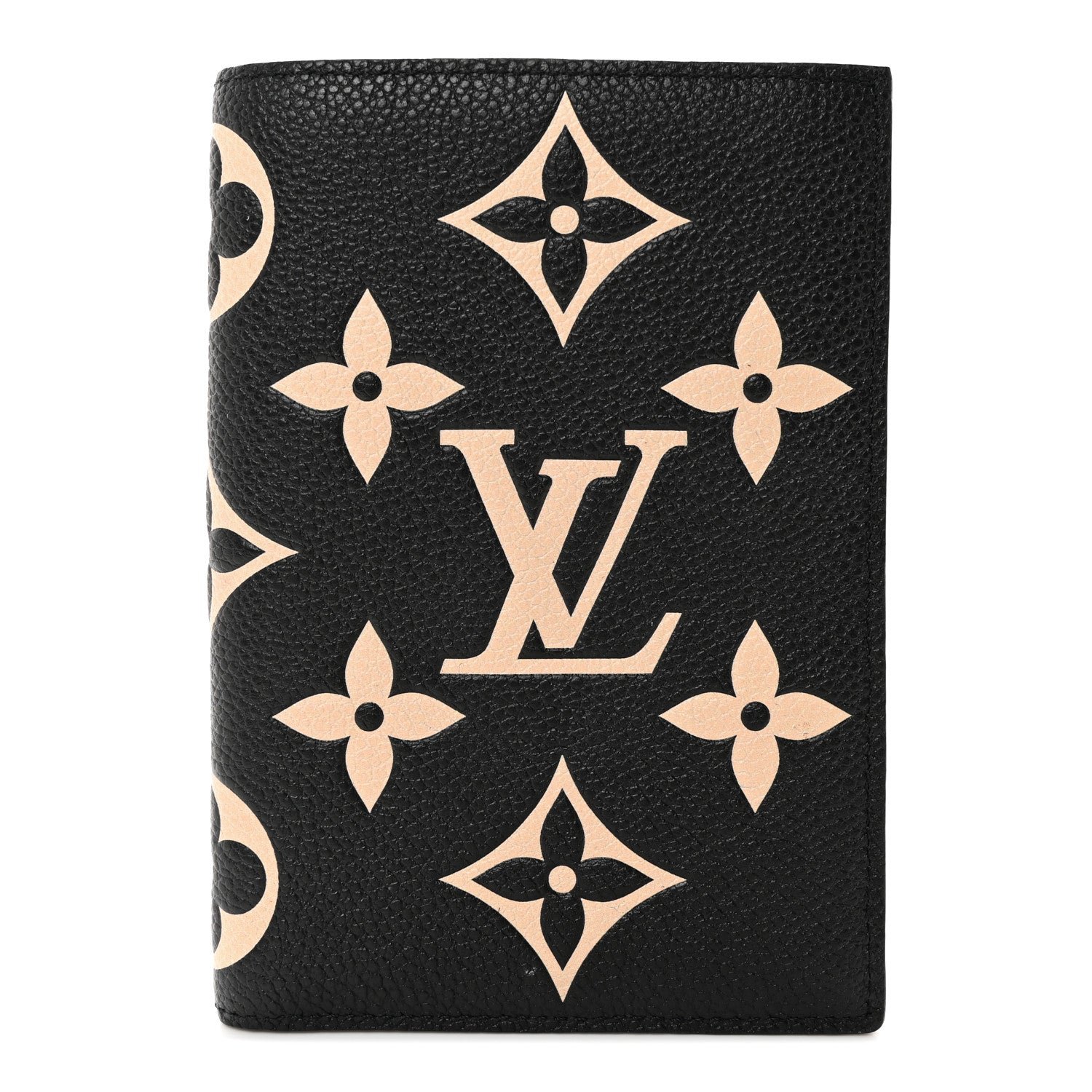 Louis Vuitton Empreinte Monogram Giant Passport Cover Black Beige