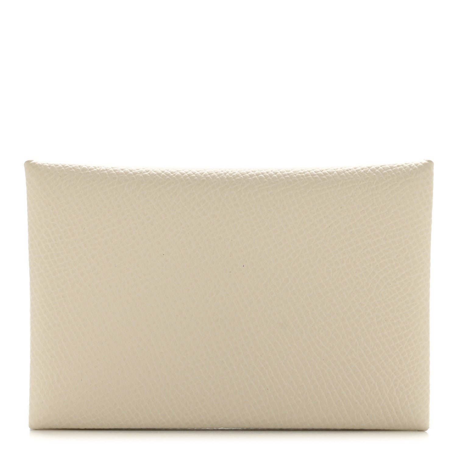 Hermes Epsom Horseshoe Calvi Card Case Craie