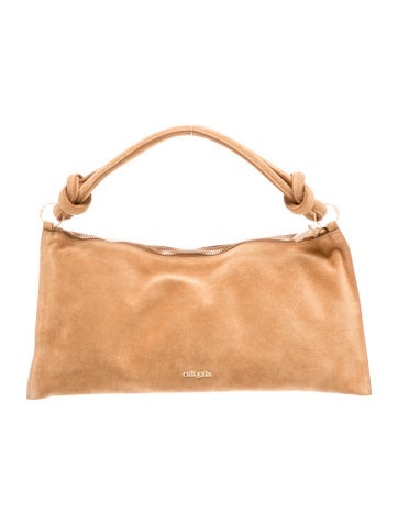 Suede Top Handle Bag