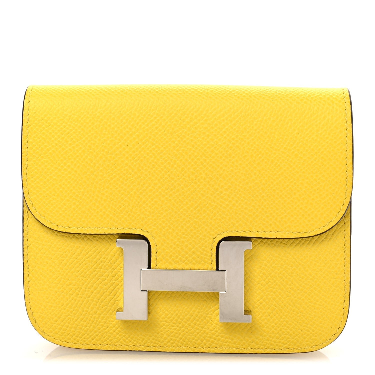 Hermes Epsom Constance Slim Wallet Jaune de Naples