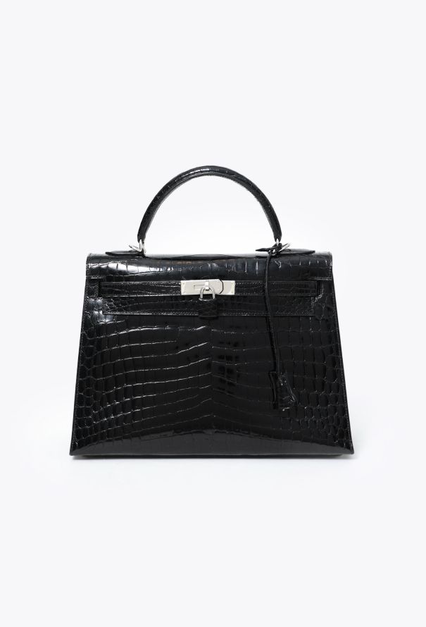 Hermes Black Niloticus Kelly Sellier 32