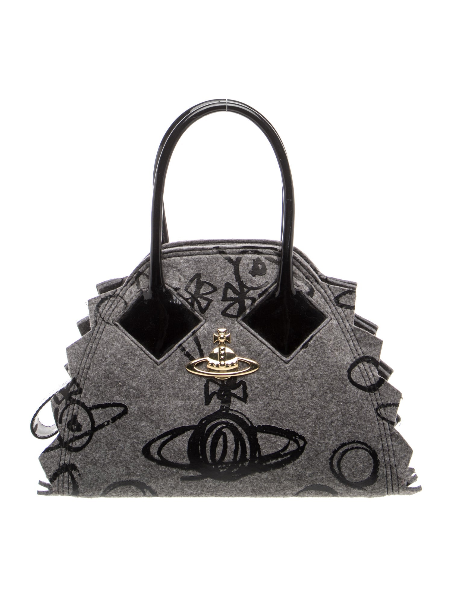 Felt Top Handle Bag Vintage