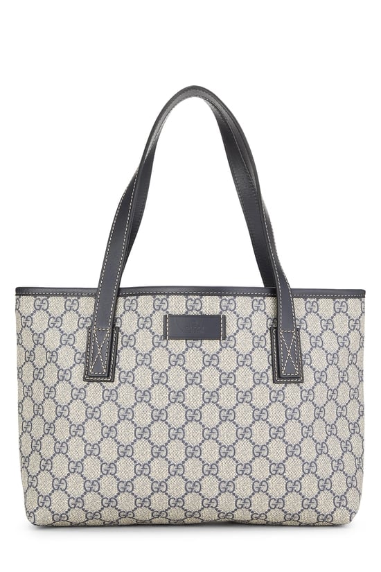 Navy GG Supreme Canvas Tote
