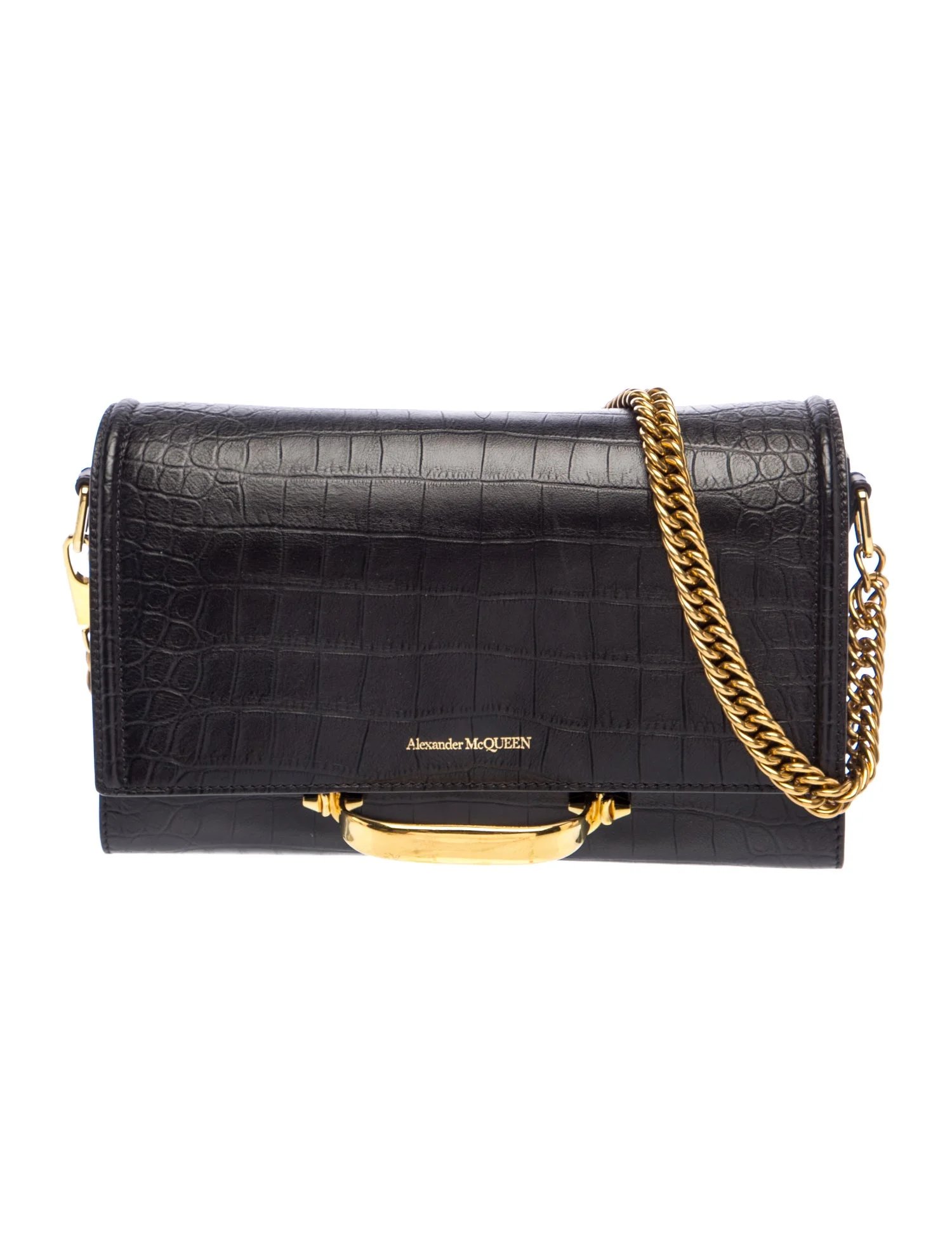 Embossed Leather Shoulder Bag