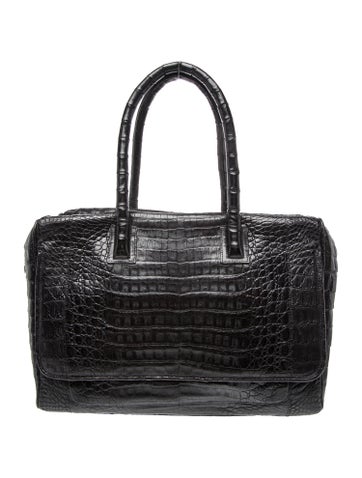 Crocodile Top Handle Bag