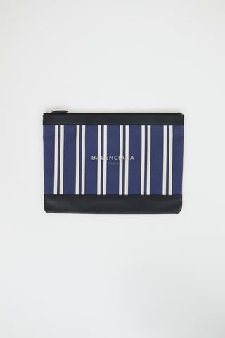 Striped Logo Pouch