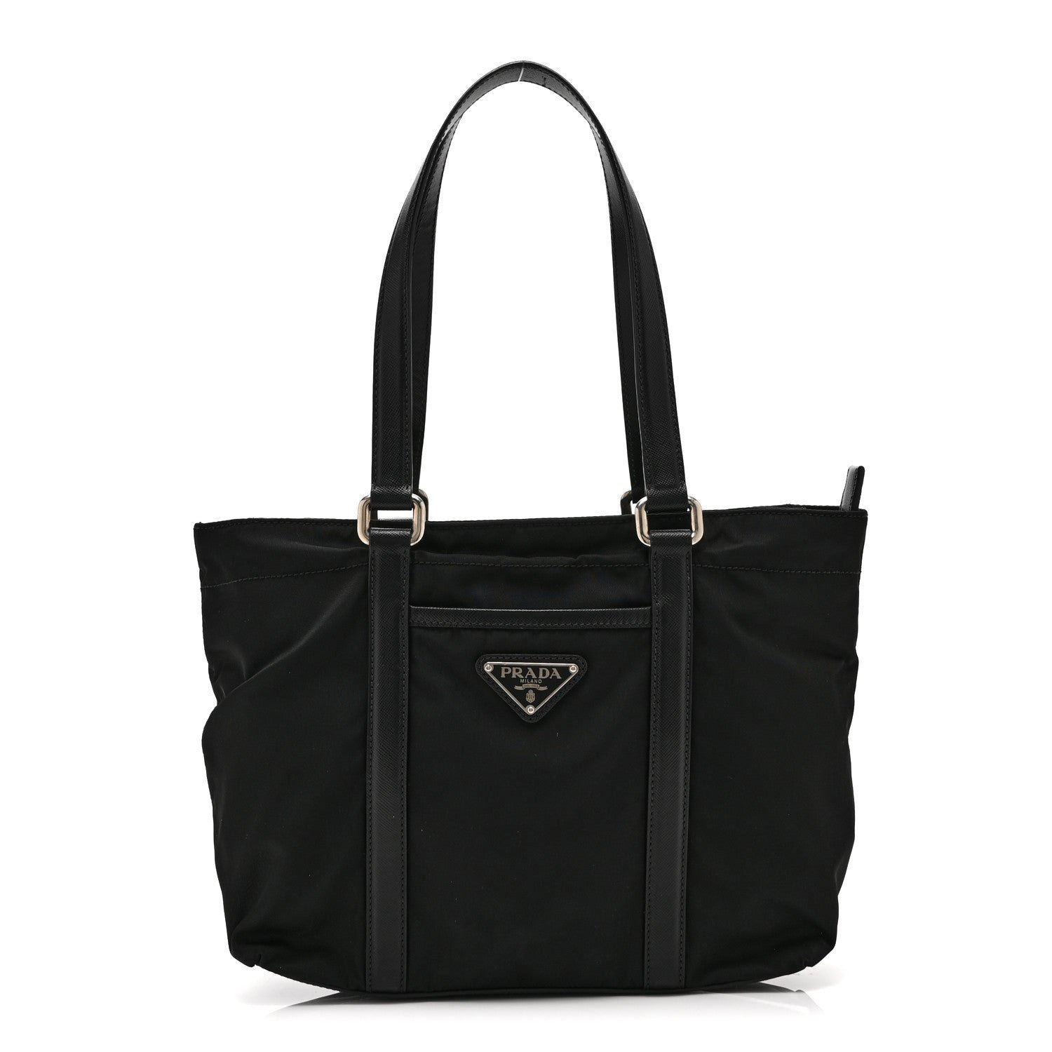 Prada Tessuto Nylon Saffiano Tote Black