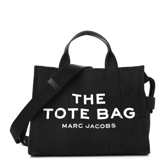 Marc Jacobs Cotton Canvas Medium The Traveler Tote Bag Black