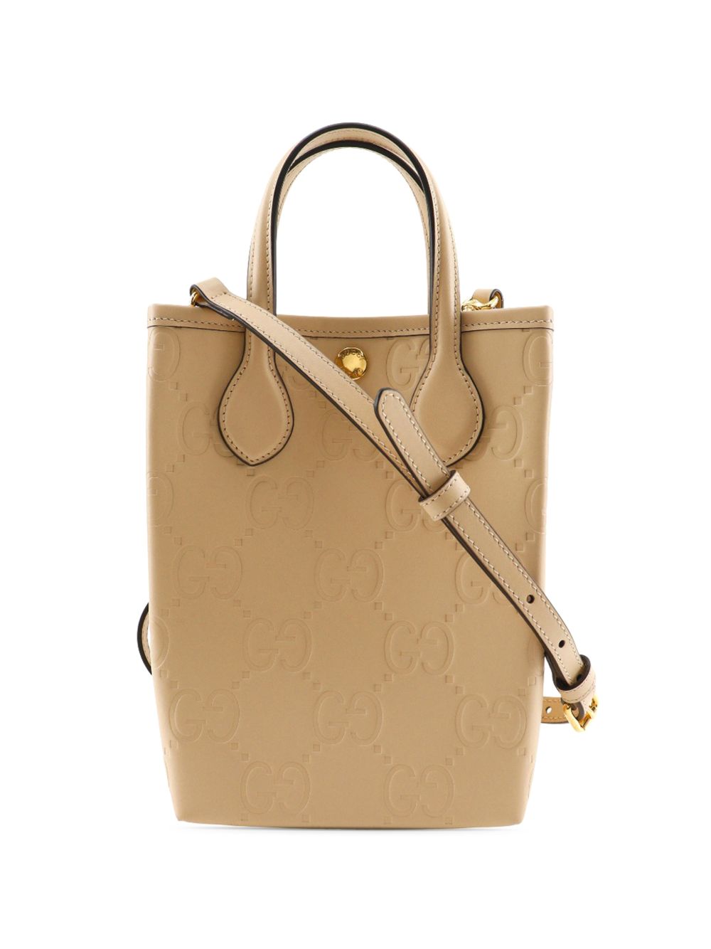 2016-2025 Super Mini GG Debossed Leather satchel