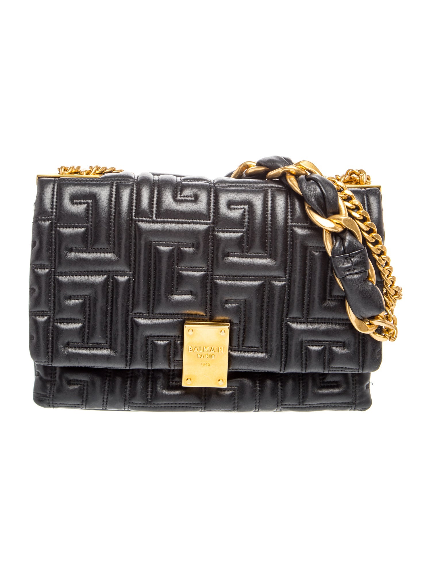 Balmain Leather Shoulder Bag