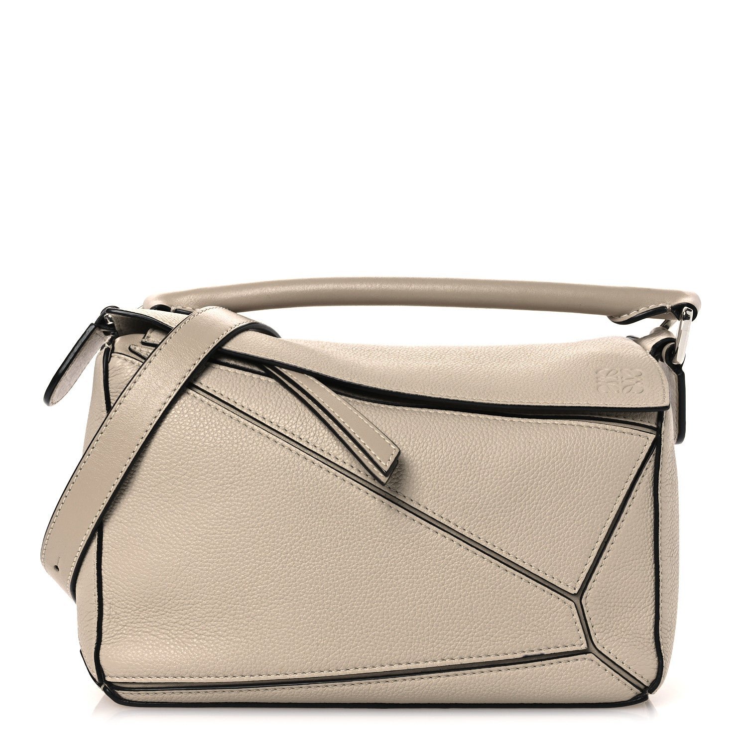 Loewe Grained Calfskin Small Puzzle Bag Sand