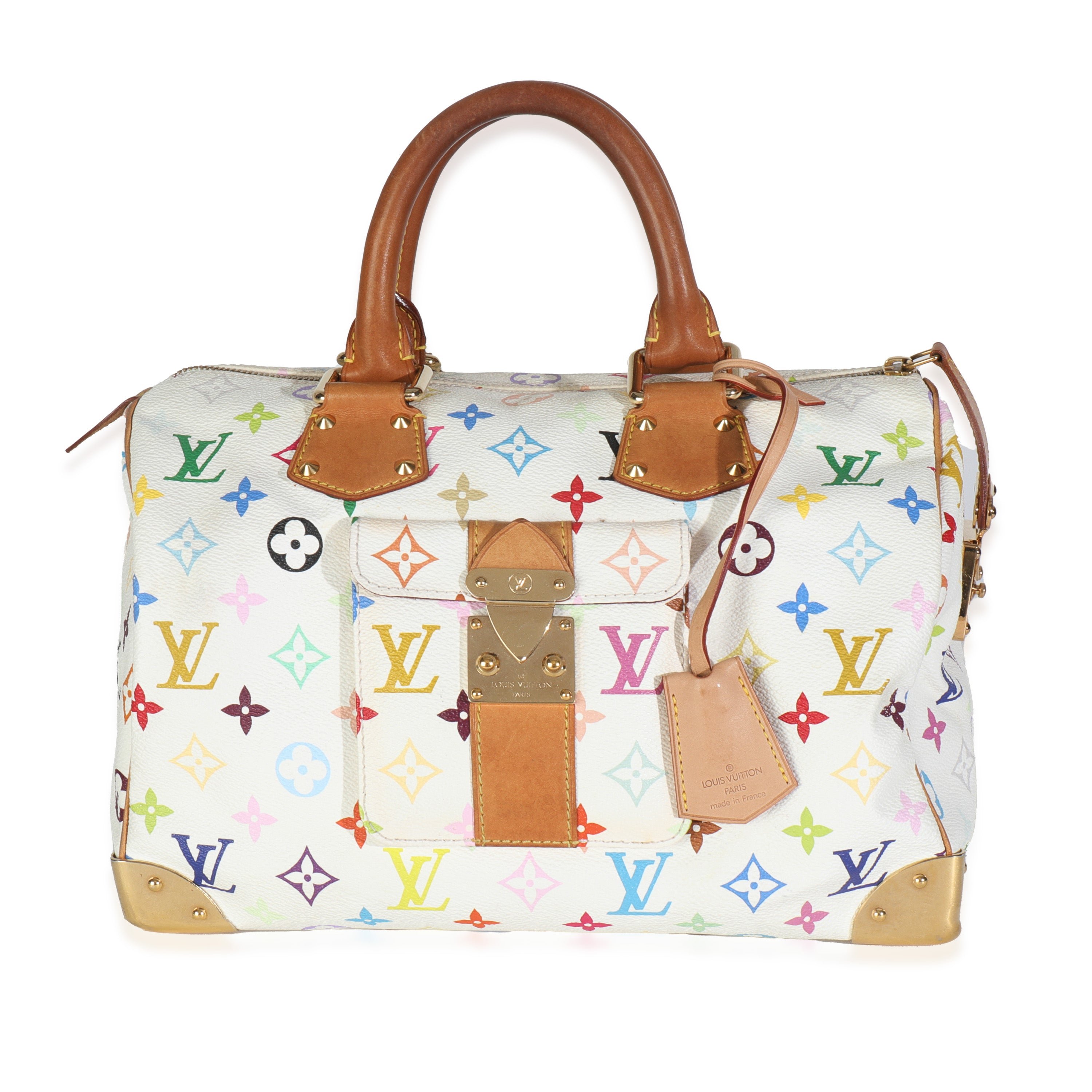 Louis Vuitton White Monogram Multicolor Speedy 30