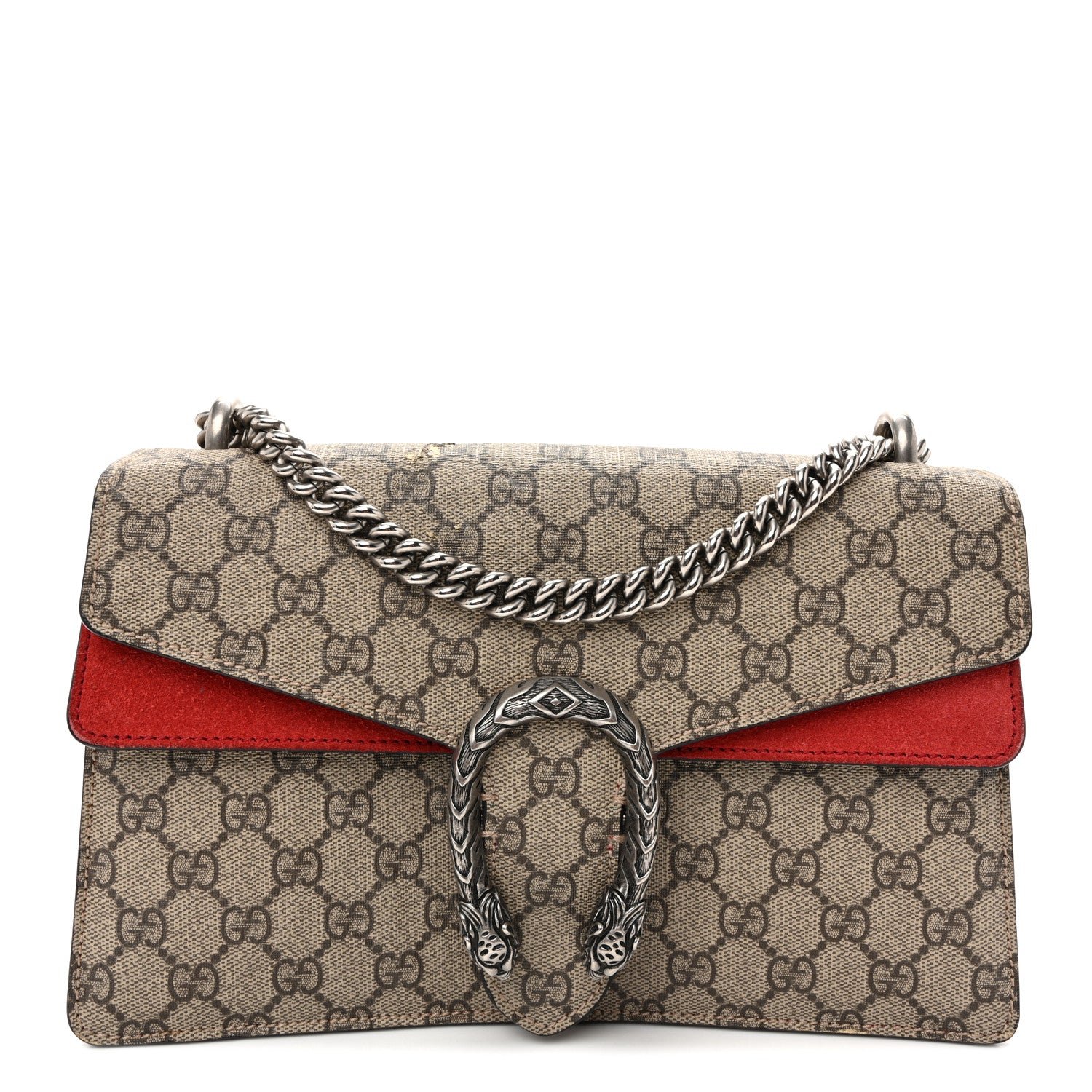 Gucci GG Supreme Monogram Small Dionysus Shoulder Bag Red