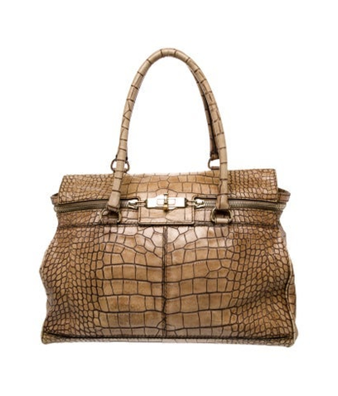 Max Mara Mara Embossed Leather Shoulder Bag