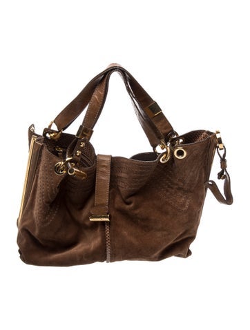 Jimmy Choo Suede Top Handle Bag