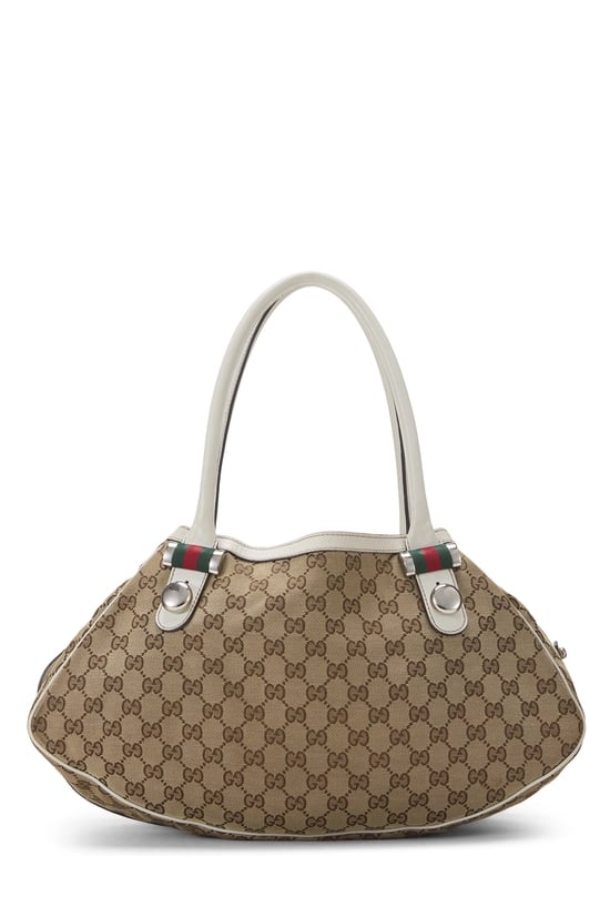 White Original GG Canvas Matchball Abbey Tote Large