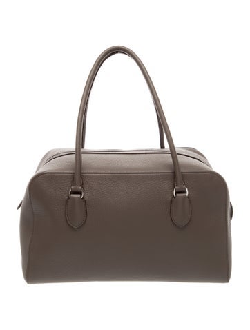 Leather Bowling Bag East West