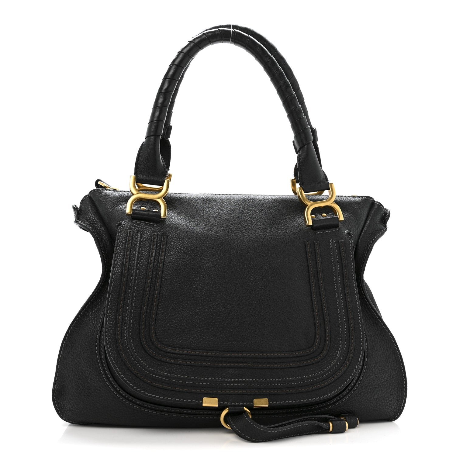 Chloe Calfskin Medium Marcie Satchel Black