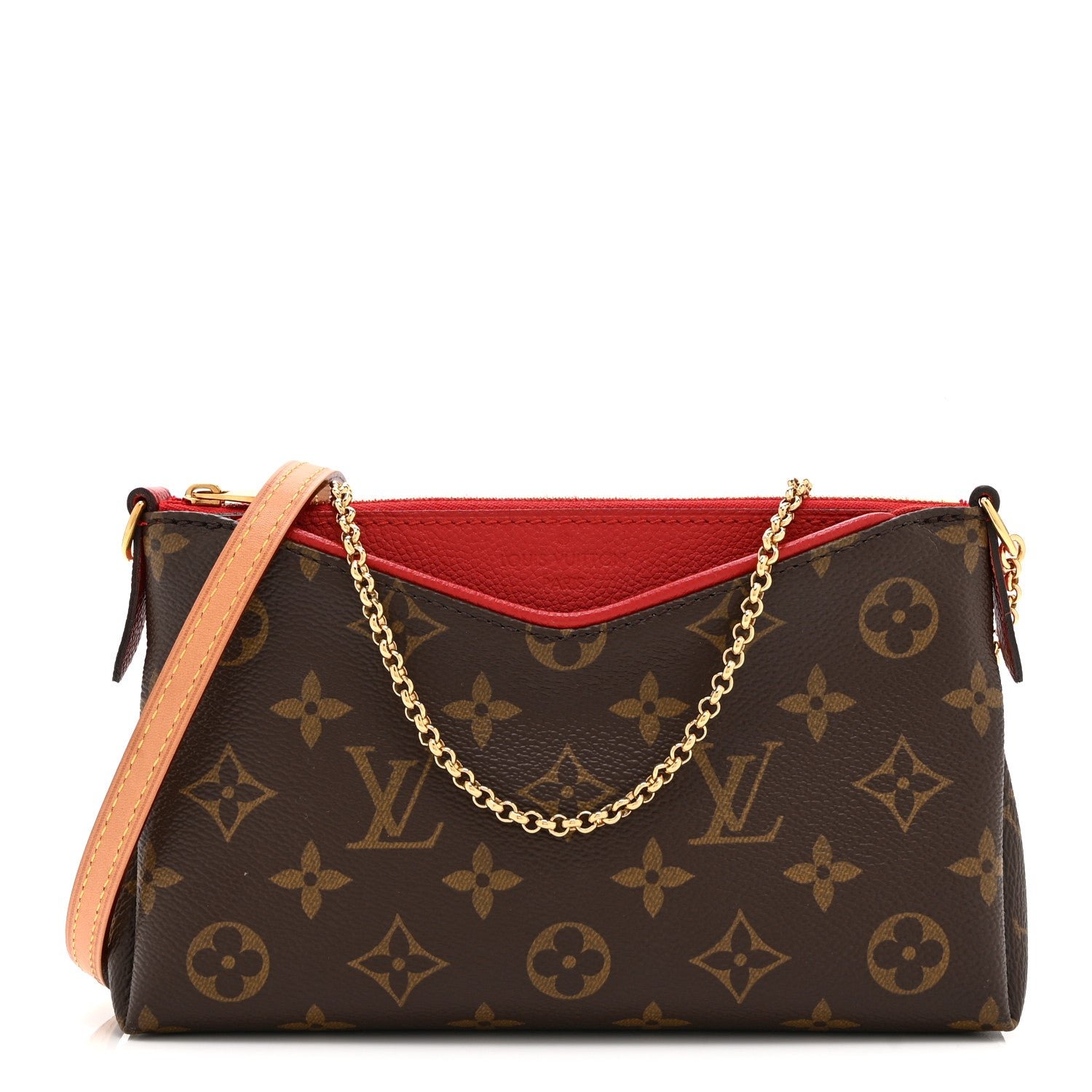 Monogram Pallas Clutch Cherry