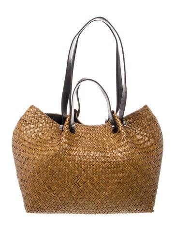Straw Top Handle Bag