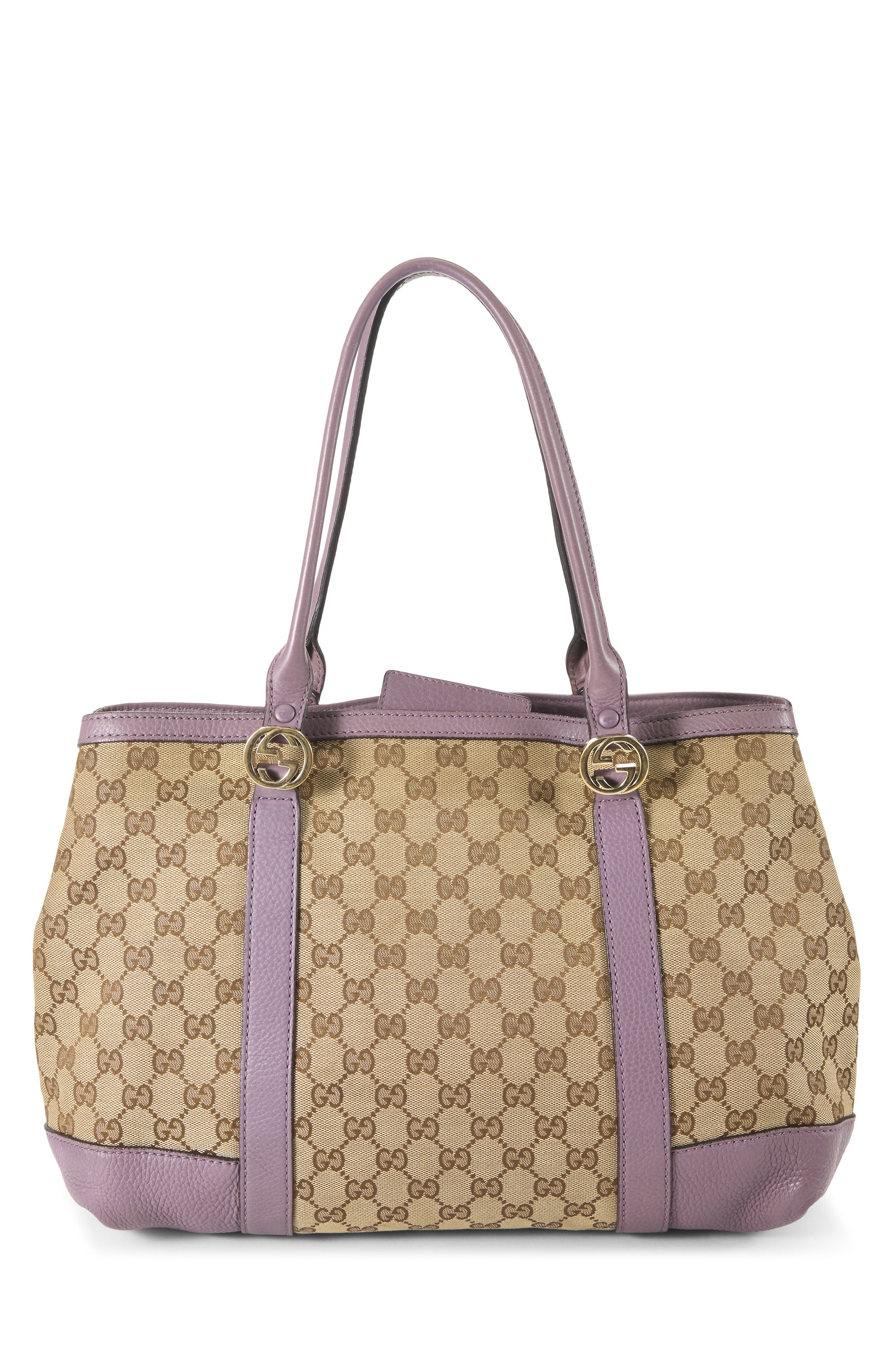 Purple Original GG Canvas Miss GG Tote Large