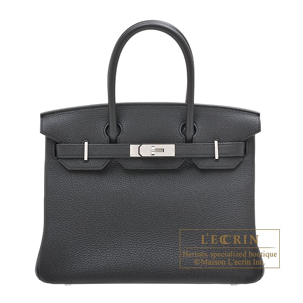Hermes Birkin bag 30 Black Togo leather Silver hardware