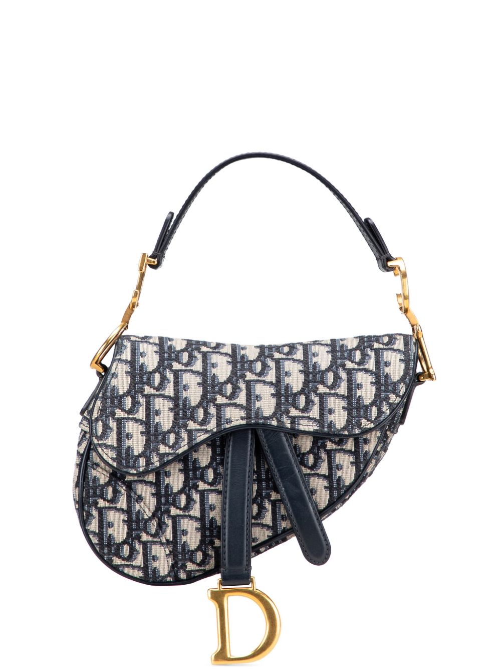 Dior 2019 Mini Oblique Canvas Saddle Bag satchel