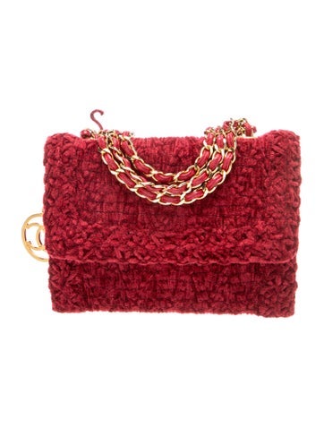 Chenille Single Flap Bag