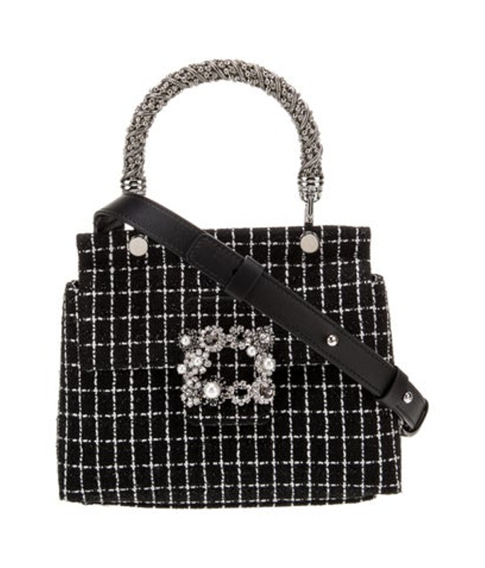Roger Vivier Vivier Tweed Top Handle Bag W Tags